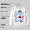 Cobalt Bliss 3s DopeSkill Sweatshirt No Money No Love Typo Graphic