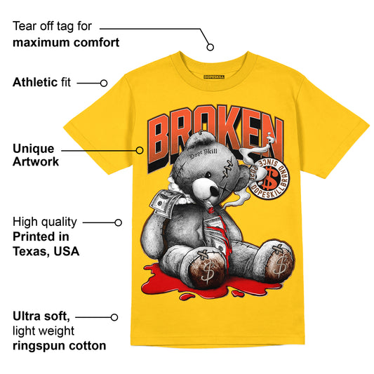 Yellow Collection DopeSkill Gold T-shirt Sick Bear Graphic