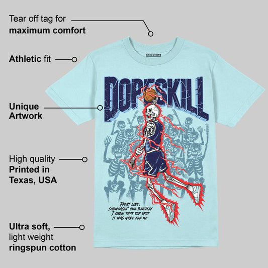 Dunk Glacier Blue DopeSkill Chambray T-shirt Thunder Dunk Graphic