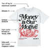 Red Taxi 12s DopeSkill T-Shirt Money Is Our Motive Typo Graphic