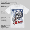 White and Midnight Navy 6s DopeSkill T-Shirt Mystery Ghostly Grasp Graphic