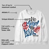 French Blue 12s DopeSkill Sweatshirt No Money No Love Typo Graphic
