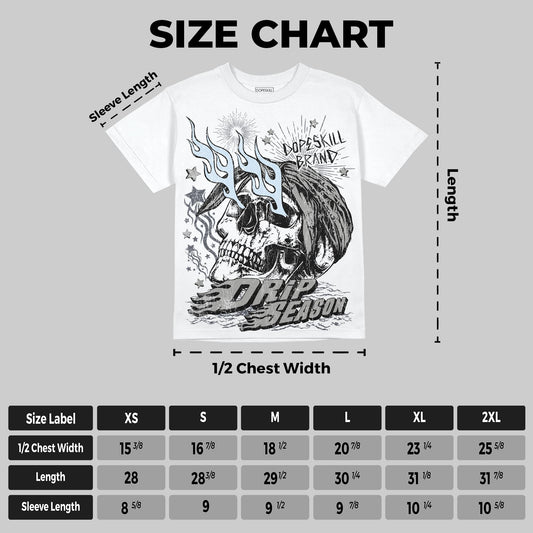 Cool Grey 11s DopeSkill Oversize Print T-Shirt Drip Season Graphic