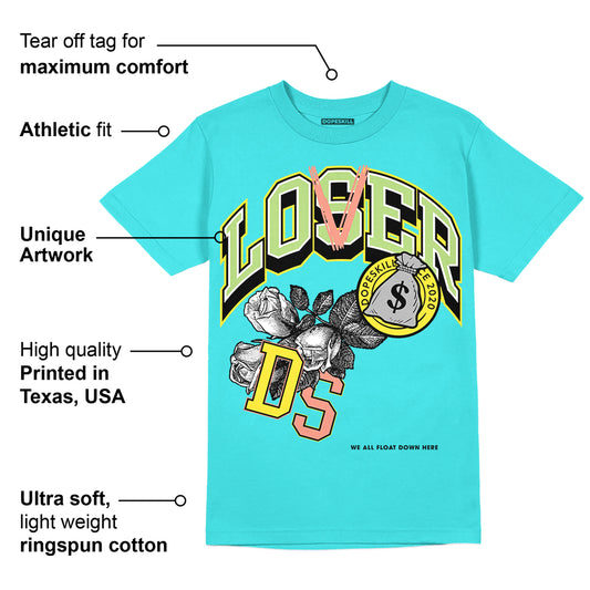 Cyan Burst 9060 DopeSkill Virtual Blue T-Shirt Loser Lover Graphic