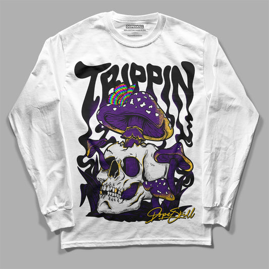 Jordan 12 “Field Purple” DopeSkill Long Sleeve T-Shirt Trippin Graphic Streetwear - White 