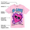 Pink Collection DopeSkill Pink T-shirt Crying Heart Graphic