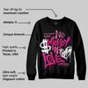 Rick RO Pink Leather Sneakers DopeSkill Sweatshirt No Money No Love Typo Graphic