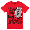 AJ 4 Red Thunder DopeSkill Red T-shirt Real Ones Move In Silence Graphic