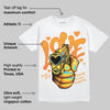 Orange Black White DopeSkill T-Shirt Love Shot Graphic