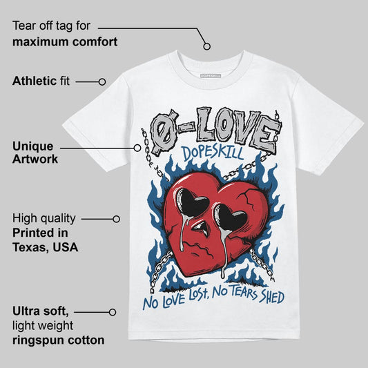 French Blue 12s DopeSkill T-Shirt Crying Heart Graphic