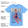 Powder Blue 9s DopeSkill Sky Blue T-shirt Thunder Dunk Graphic