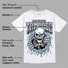 Diffused Blue Sail Grey White 1s DopeSkill T-Shirt Trapped Halloween Graphic