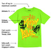 Neon Green Collection DopeSkill Neon Green T-shirt No Money No Love Typo Graphic