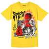 Jordan 4 Thunder DopeSkill T-Shirt Drip'n Never Tripp'n Graphic Streetwear - Tour Yellow