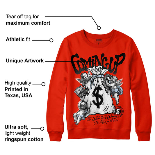 Toro Bravo 6s DopeSkill Varsity Red Sweatshirt Money Bag Coming Up Graphic