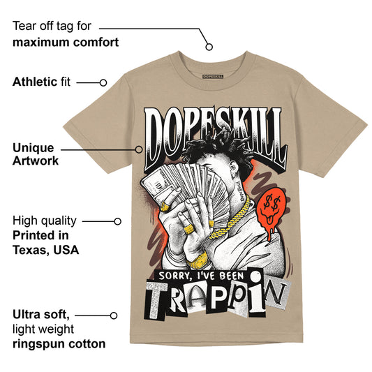 Latte 1s DopeSkill Medium Brown T-shirt Sorry I've Been Trappin Graphic