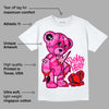 Fierce Pink 1s DopeSkill T-Shirt Broken Heart Graphic