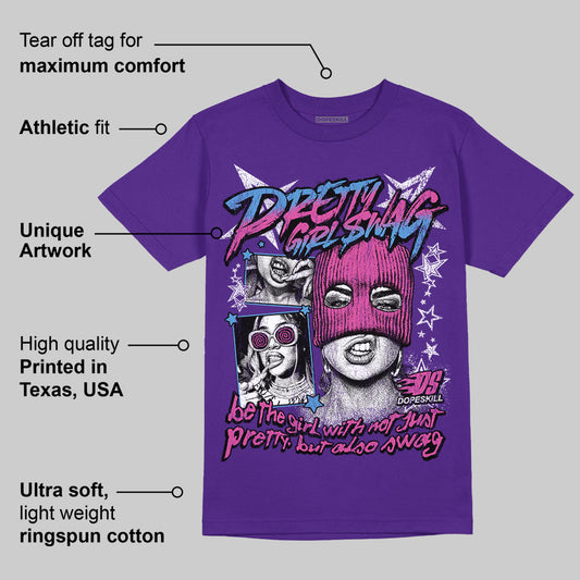 PURPLE Collection DopeSkill Purple T-shirt Pretty Girl Swag Graphic