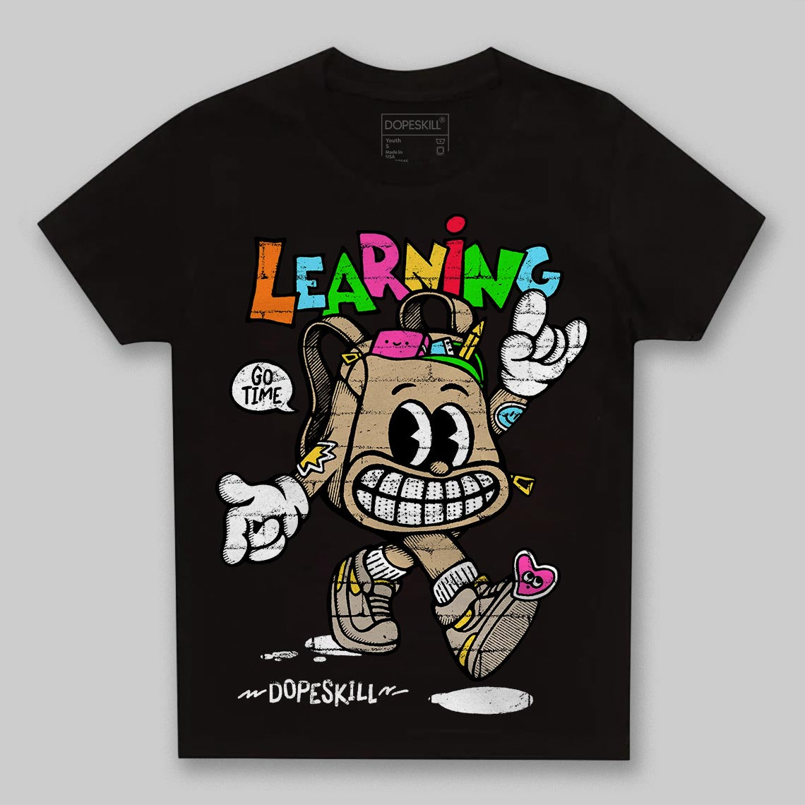 TAN Sneakers DopeSkill Toddler Kids T-shirt Learning Graphic Streetwear - Black