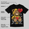 9060 Varsity Gold DopeSkill T-Shirt Broken Bear Graphic