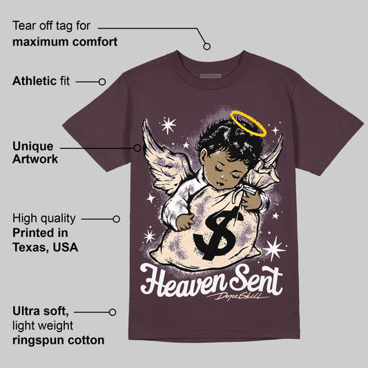 Burgundy Crush 3s DopeSkill Maroon T-shirt Heaven Sent Graphic