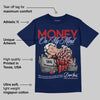 White and Midnight Navy 6s DopeSkill Navy T-shirt MOMM Graphic