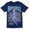 Jordan 5 SE “Georgetown” DopeSkill Midnight Navy T-shirt Thunder Dunk Graphic Streetwear 