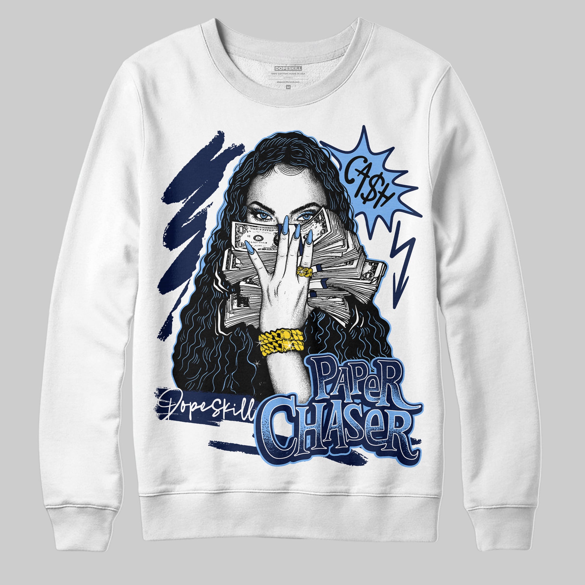 Jordan 5 Midnight Navy DopeSkill Sweatshirt NPC Graphic Streetwear
