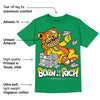 Green Collection DopeSkill Green T-shirt Born To Be Rich Graphic