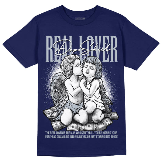 Jordan 11 Retro Midnight Navy DopeSkill T-shirt Real Lover Graphic Streetwear 
