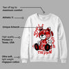 Black Toe 1s DopeSkill Sweatshirt Smile Through The Pain Graphic