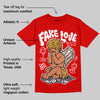 Bred Velvet 11s DopeSkill Red T-shirt False Love Graphic