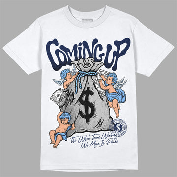 Jordan 5 Midnight Navy DopeSkill T-Shirt Money Bag Coming Up Graphic Streetwear - White 