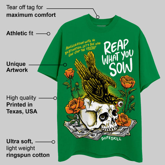 Green Collection DopeSkill Green T-shirt Reap What You Sow Graphic