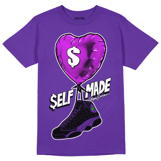 AJ 13 Court Purple DopeSkill Purple T-shirt Self Made Graphic