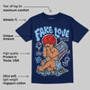 University Blue Collection DopeSkill Navy T-shirt New Fake Love Graphic