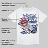 White and Midnight Navy 6s DopeSkill T-Shirt Break Through Graphic