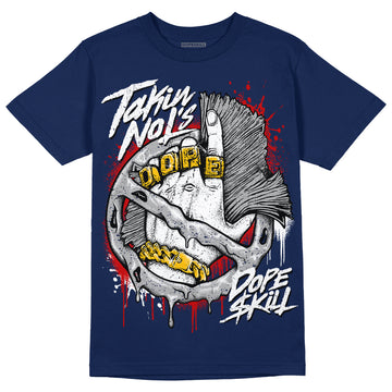 Jordan 4 Midnight Navy DopeSkill Midnight Navy T-shirt Takin No L's Graphic Streetwear 