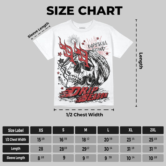 Flu Game 12s DopeSkill Oversize Print T-Shirt Drip Season Graphic
