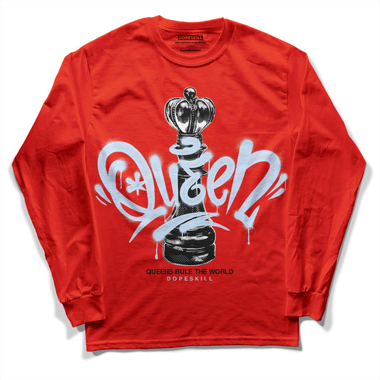 Jordan 6 Retro Toro Bravo DopeSkill Varsity Red Long Sleeve T-Shirt King Chess Graphic Streetwear 