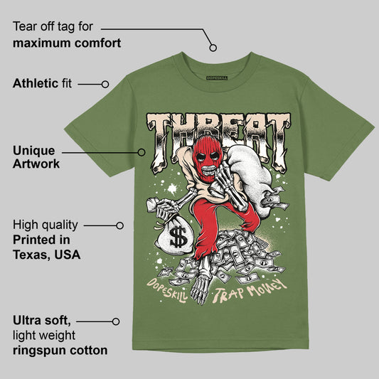 Medium Olive 1s DopeSkill Olive T-shirt Threat Graphic