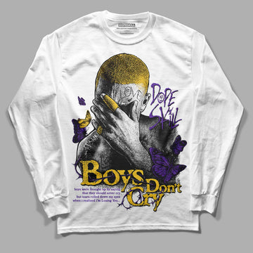 Jordan 12 “Field Purple” DopeSkill Long Sleeve T-Shirt Boys Don't Cry Graphic Streetwear - White