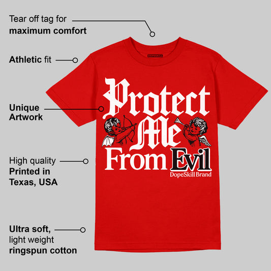 Bred Velvet 11s DopeSkill Red T-shirt Protect Me From Evil Graphic