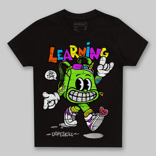 Neon Green Sneakers DopeSkill Toddler Kids T-shirt Learning Graphic Streetwear - black