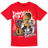 Jordan 4 Red Thunder DopeSkill Red T-Shirt Drip'n Never Tripp'n Graphic Streetwear