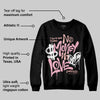 Stars Court White/Pink DopeSkill Sweatshirt No Money No Love Typo Graphic