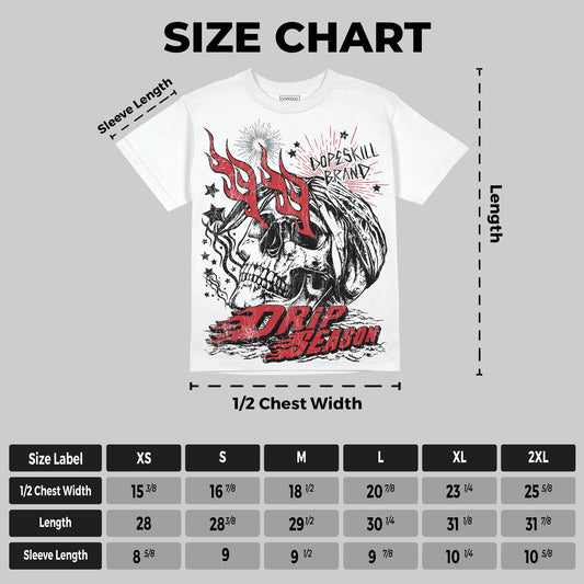 Bred 11s DopeSkill Oversize Print T-Shirt Drip Season Graphic