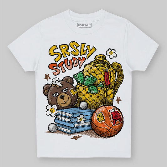 Yellow Sneakers DopeSkill Toddler Kids T-shirt SRSLY Study Graphic Streetwear - White