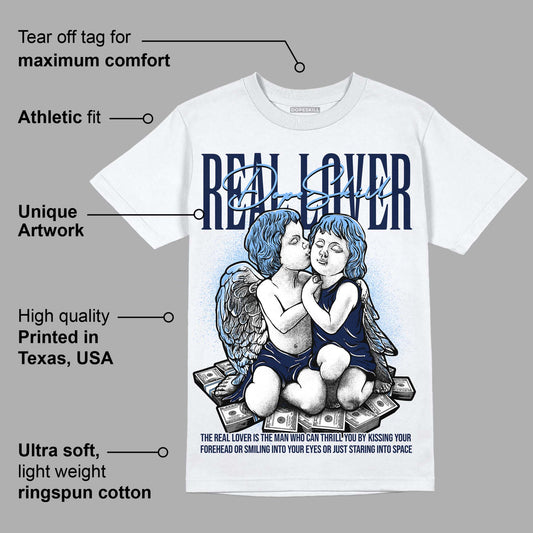 Midnight Navy 5s DopeSkill T-Shirt Real Lover Graphic