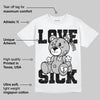 Black and White Collection DopeSkill T-Shirt Love Sick Graphic